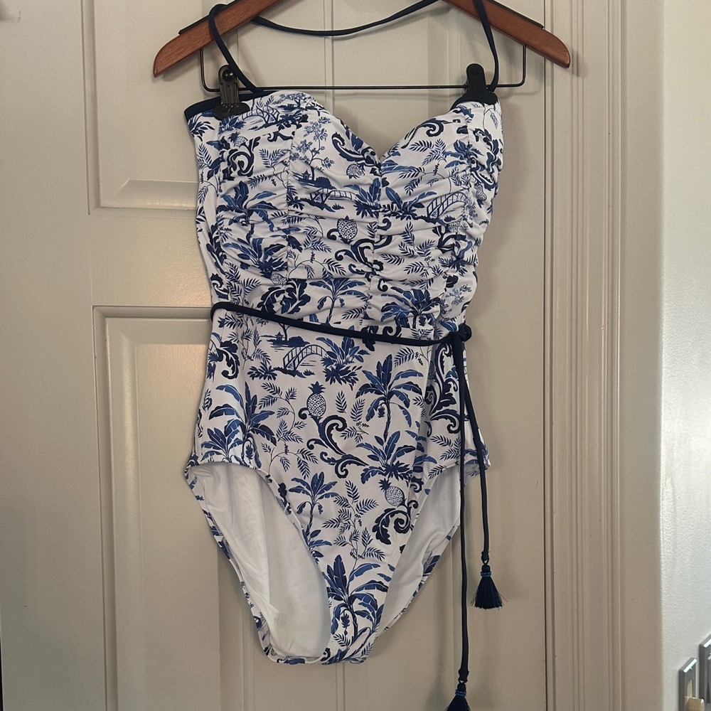 Blue and White Women’s Tommy Bahamas Swimsuit
